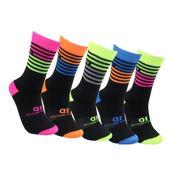 

sports socks cycling a pair of breathable and sweat wicking, Black