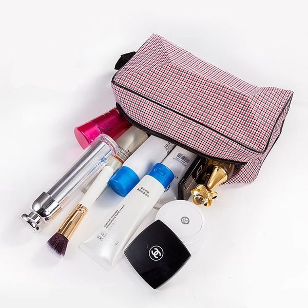 

wholesale super big capacity professional lattice luxury with handle zipper cosmetic bag make up bags & cases