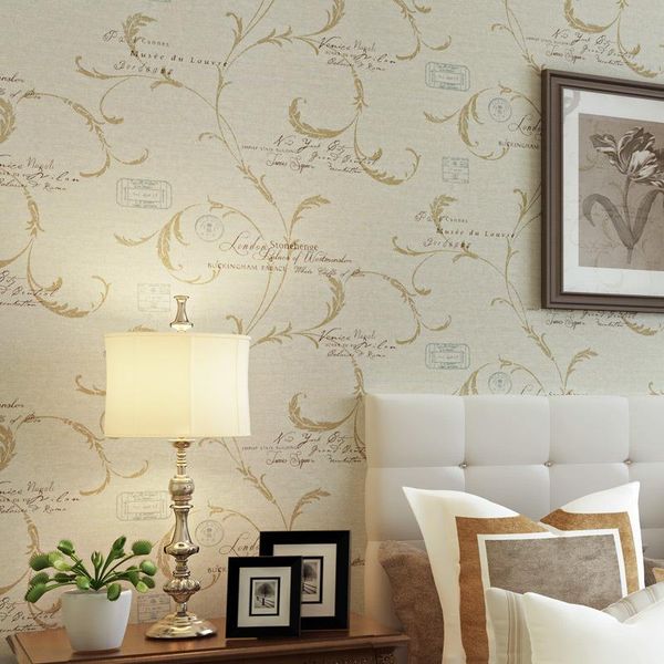 

wallpapers simple ribbon leaf barrier s english letter bedroom living room tv background wallpaper papel de parede