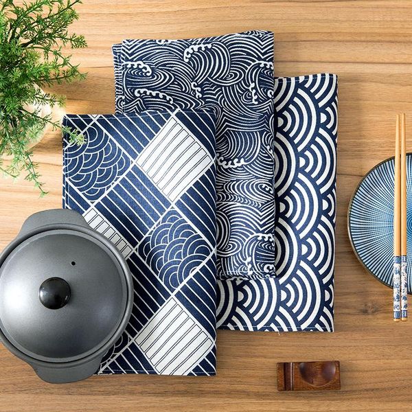 

mats & pads kitchen table cotton linen napkin double layer totem pattern decorative placemats rectangular anti-scalding pad