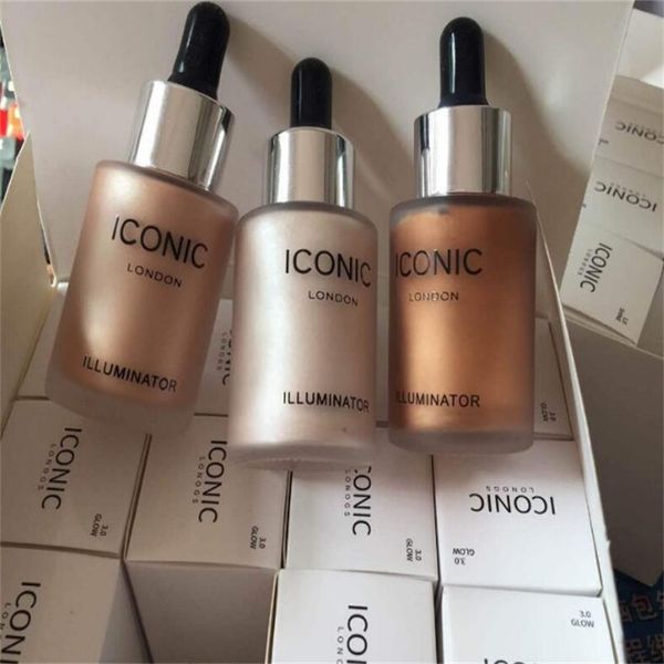 Evidenziatori liquidi Iconic London Illuminator all'ingrosso 3 tonalità Original Shine Glow Illuminating Highlighting Contour Makeup Free Ship