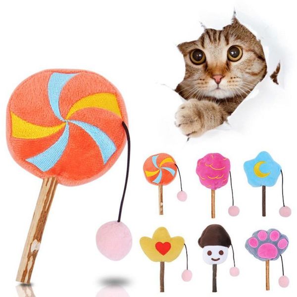 

cat toys funny mint ball catnip toy stick pet kitten snack clean teeth rod wood lollipop natural for