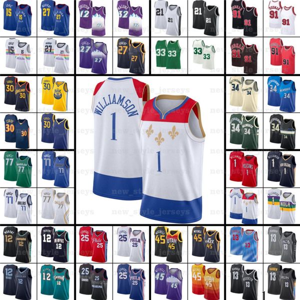 

kevin kyrie harden durant irving antetokounmpo basketball jerseys booker dwyane ja luka morant doncic wade kawhi a1 leonard george luka joel, Black;red