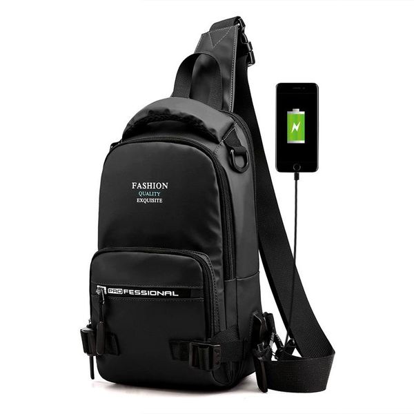 

backpack 2021 men's nylon waterproof multifunction crossbody shoulder bag pack messenger chest on short trip travel for male