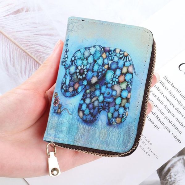 

card holders cartoon pattern children's wallet bag coin purse holder passport cover, Brown;gray