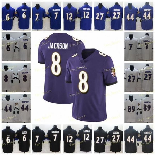 

8 lamar jackson patrick queen football jerseys marlon humphrey j.k. dobbins mark andrews justin tucker rashod bateman marquise brown trace m, Black;red