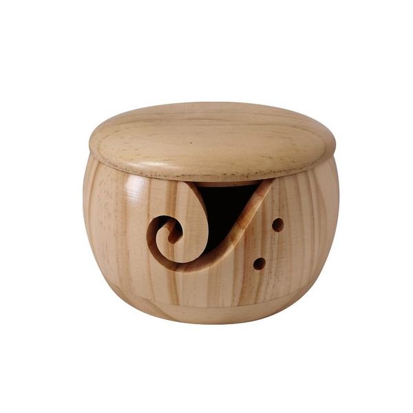 

other arts and crafts handmade craft round gift wool storage organizer with lid vintage portable wooden knitting crocheting home lightweight