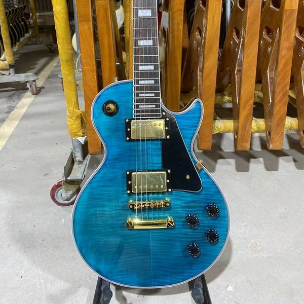 

custom golden hardware flamed maple electric guitar