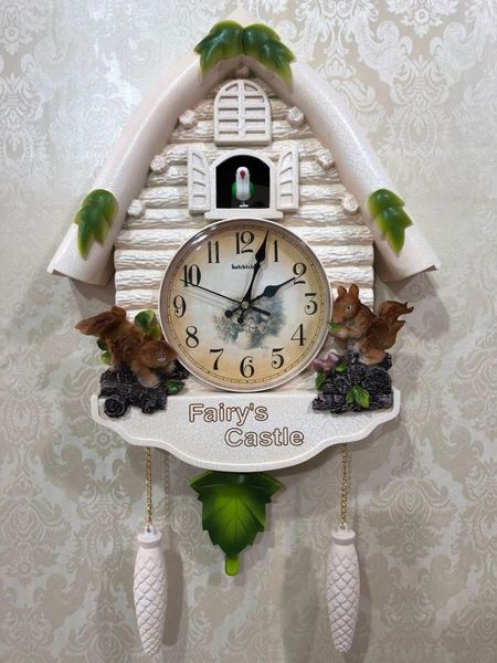 

wall clocks bird alarm creative kids home decor vintage cuckoo 3d clock