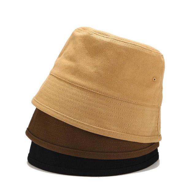 

cloches 2021 cotton solid color bucket hat fisherman outdoor travel sun cap hats for men and women 95, Blue;gray