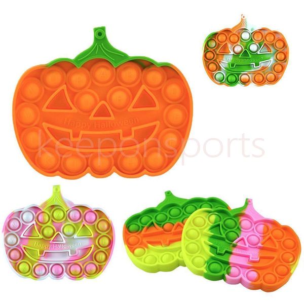 

10 styles push bubble fidget toys macaron color halloween pumpkins bubble relief stress deskgame squeeze reasoning for adults children
