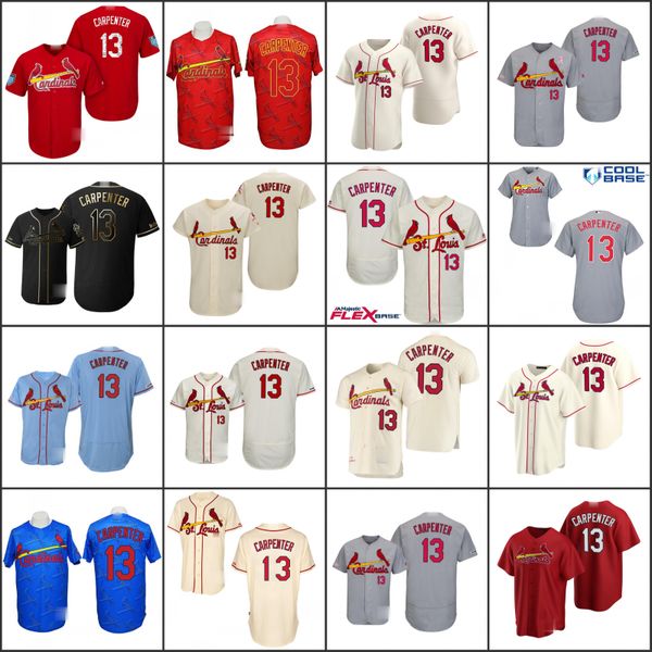 

st. louis cardinals men 13 matt carpenter women youthjerseys, Black;red