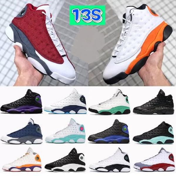 

13s 2022 men 13 13s basketball shoes starfish red flint black court purple lucky green gold glitter hyper royal mens sneakers women trainers