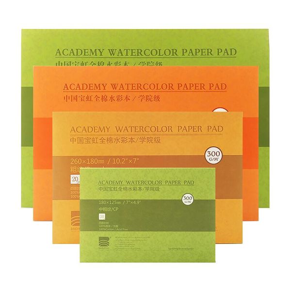 

gift sets 100% cotton professional watercolor paper 20sheets hand painted 300gsm wood pulp for artist student supplies