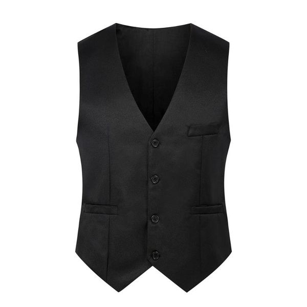 

men's vests mens plain vest slim fit waistcoat casual formal work party autumn v neck button kamizelka meska, Black;white