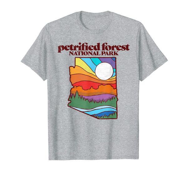 

petrified forest national park arizona vintage nature t-shirt, White;black
