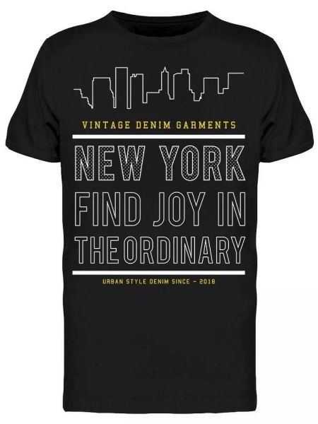 

new york find joy tee men's -image by shutterstock, White;black
