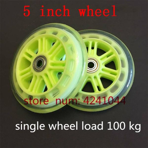 

motorcycle wheels & tires 2pcs high strength 5 inch casters 120 mm pu mute for trolley shopping cart trailer skateboard