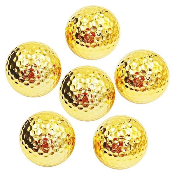 

golf balls 2021 gold plating double-layer gift ball diameter: 42.6mm (a set of 6)