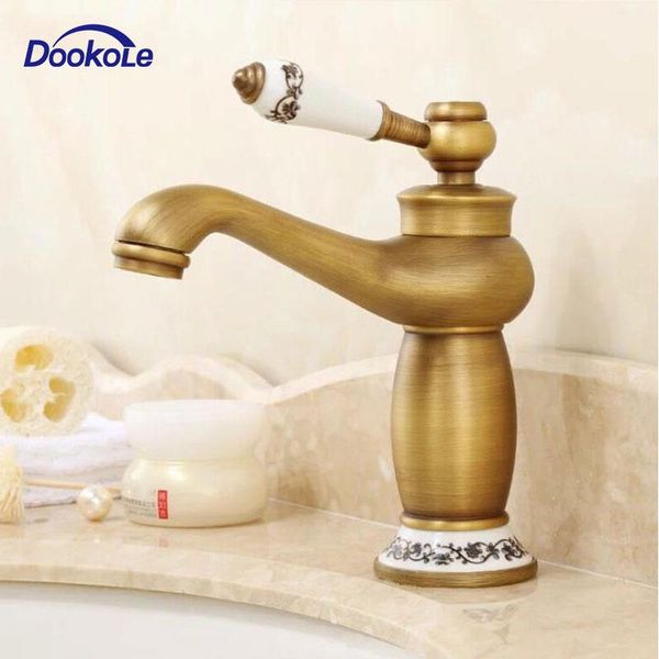 

bathroom sink faucets faucet antique bronze copper and cold deck mounted,sink tap ceramic decoration brass gold finished