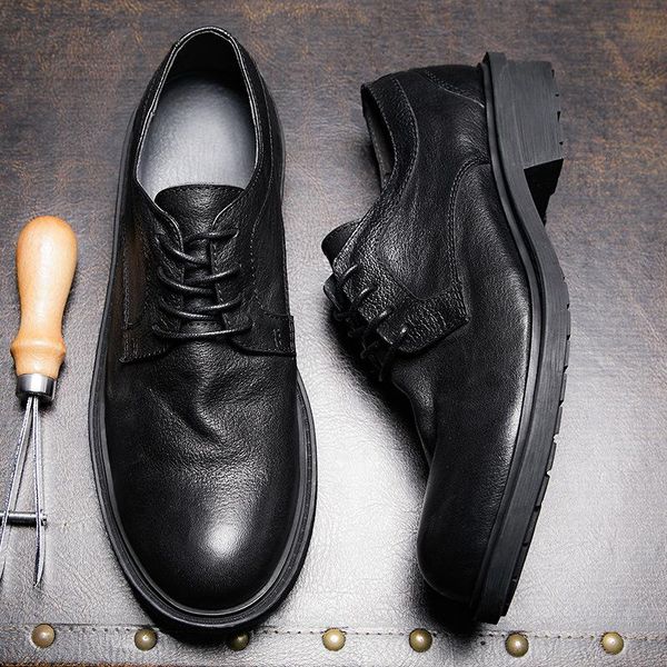 

wholesale british men's casual shoes for business dress, Black