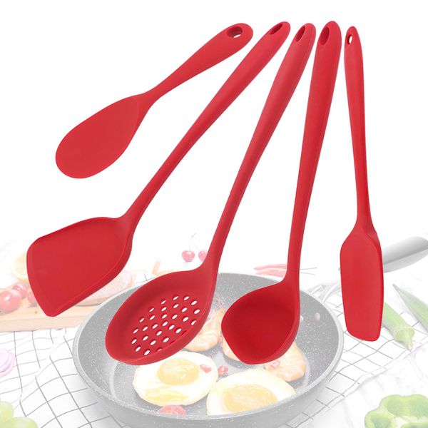 

silicone non stick leaky spoon, cooking spatula, kitchenware set