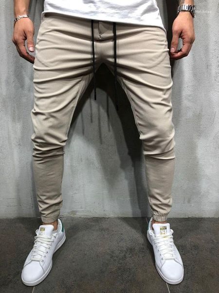 

for male casual loose pants spring autumn fashion trousers elastic waist pencil pants capris track pants, Black