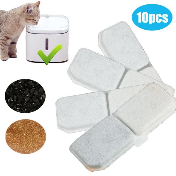 

cat bowls & feeders 10pcs water fountain replacement activated carbon filters rectangle pets dogs drinking dispenser