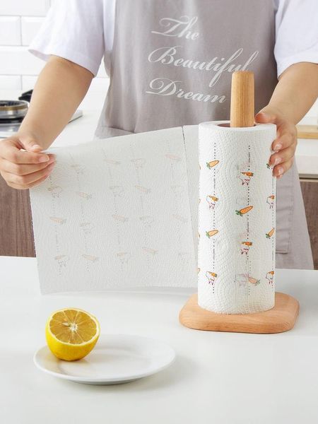 

tissue boxes & napkins household beech roll paper holder kitchen long vertical wood storage rack creative bathroom towel