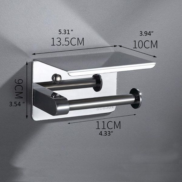 

toilet paper holders 304 stainless steel holder bathroom towel rack tissue phone shelf