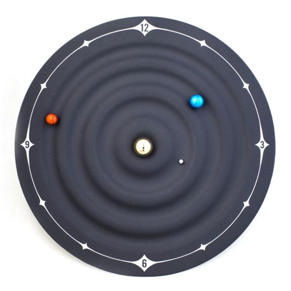 

wall clocks creative planetary clock 3d galaxy desk magnetic star watches home decor silent bedroom