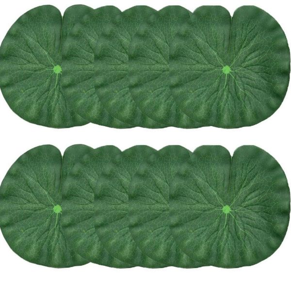 

artificial floating foam lotus leaves fake foliage pond decoration pack of 10 decorative flowers & wreaths