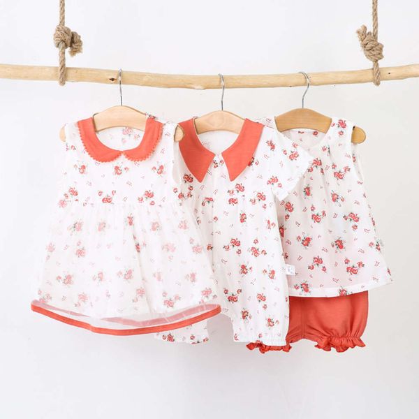 

boys and girls suits summer fashion girls' leisure suit summer children's middle and small foreign style korean short sleeve two p, White