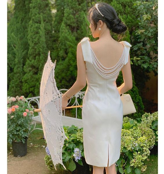

casual dresses boozrey summer clothes for women pearl strike holder design feeling thin dress white party rock sets, Black;gray
