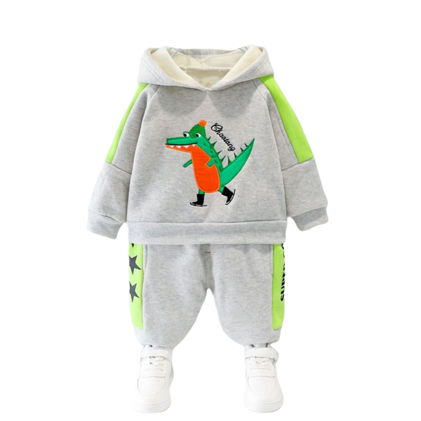 

clothing sets winter outfits baby girls clothes children boys cartoon thick hoodies pants 2pcs/sets toddler casual costume kids tracksuits, White