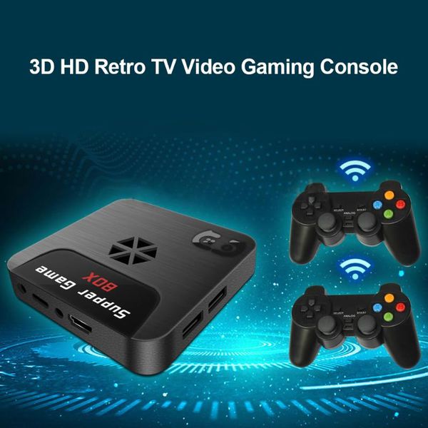 

portable game players 3d hd retro tv video gaming console with wireless/wired controller build in 9000+ 2.4g player