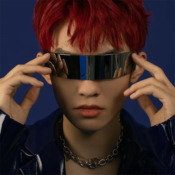 

sunglasses 2021 technology glasses net red jumping hip hop street rectangular one men's and women's fashion, White;black