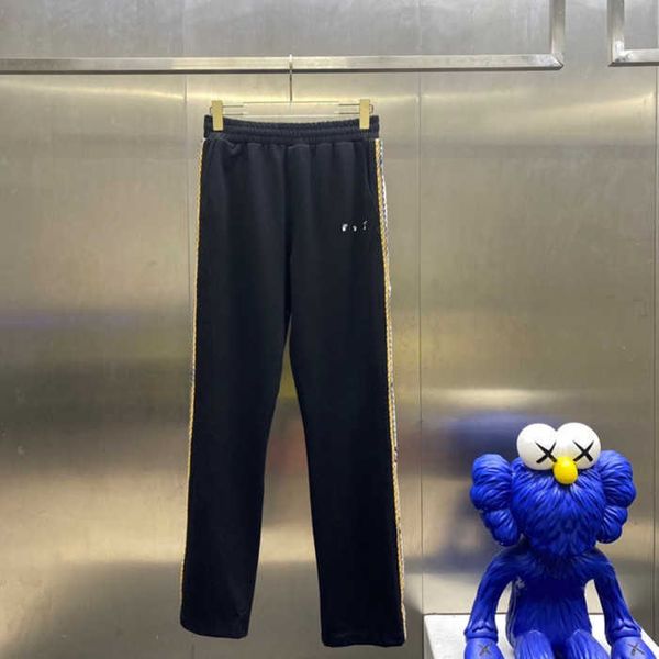 

fashion outlet 21ss chrome fengchao off side arrow wool ribbon casual pants, White;black
