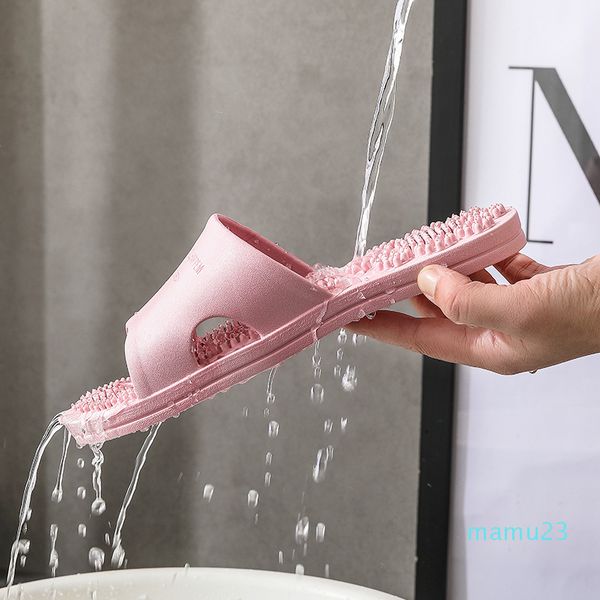 

men foot massage sandals slides 2021 new summer couple home indoor bathroom flip flop antiskid soft bottom slippers, Black
