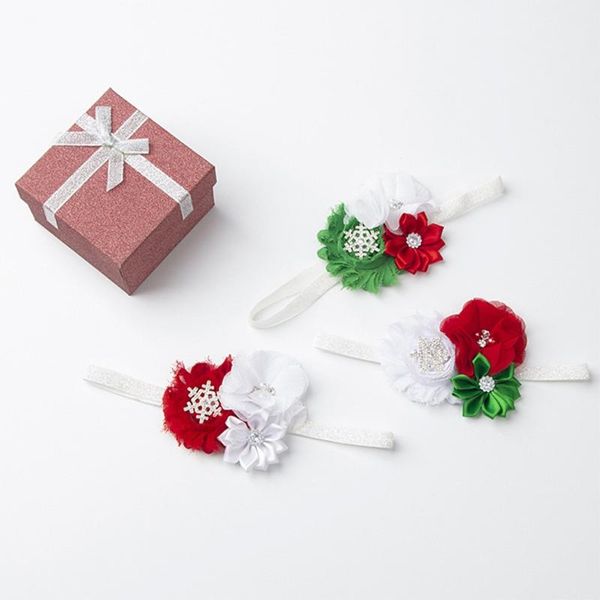 

hair accessories m7dd borns snowflake bands glinting rhinestone christmas party decoration supplies holiday styling props, Slivery;white