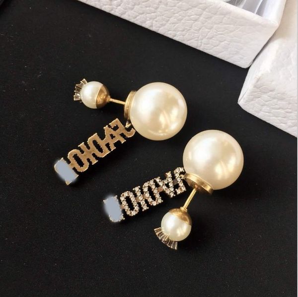 

70% off home / dijia 2021 new pearl letter earrings for women, Silver