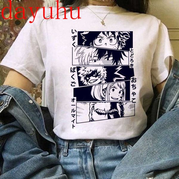 

my hero academia men t shirt tshirt 90s anime boku no hero academia himiko toga t-shirt graphic kawaii tees male fashion x0621, White;black