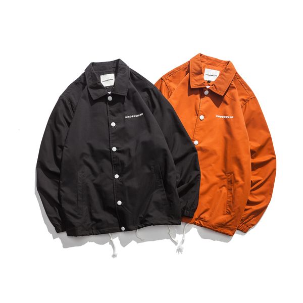

yangmen american leisure coach jacket men's 2021 new spring and autumn trend men's sports coat couple long sleeve trend, Black;brown