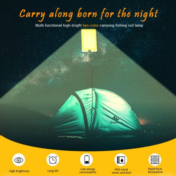 

outdoors camping camp rechargeable light portable spotlight rod magnet cockpit cover plywood lampada road trip bbq lanterns