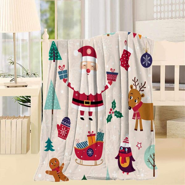 

santa claus blanket super soft warmth lightweight apply to sofa bed sofa and living room 50x60inch