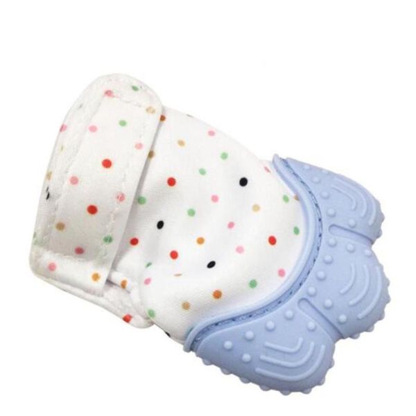 

disposable gloves 1 pcs grade silicone baby teether toys teething mitten molar sounding net cloth mitt