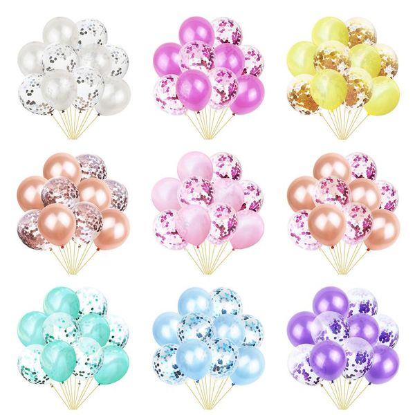 

party decoration transparent sequin balloons colorful confetti latex balloon diy wedding birthday home