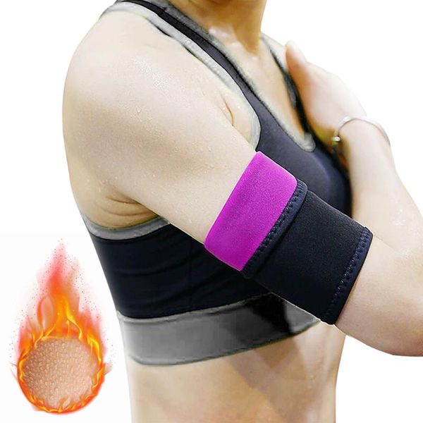 

elbow & knee pads arm trimmers slimmer wraps gym exercise compression bands sleeves for fat burning weight loss, Black;gray