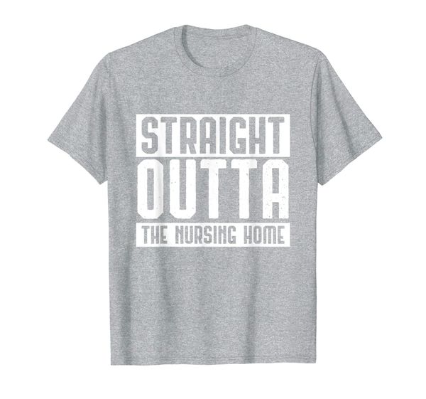 

straight outta the nursing home grandparents gift outfit t-shirt, White;black