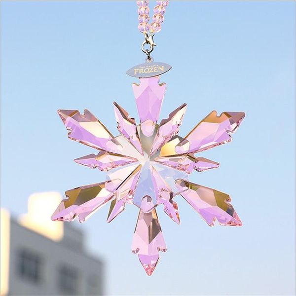 

interior decorations real crystal car ornaments snowflakes ice and snow accessories pendant